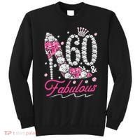 60th Birthday 60 & Fabulous Pink 60 Years Old Diamond Shoes Sweatshirt thumb 0
