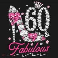 60th Birthday 60 & Fabulous Pink 60 Years Old Diamond Shoes T-Shirt thumb 7