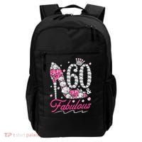 60th Birthday 60 & Fabulous Pink 60 Years Old Diamond Shoes Backpack thumb 0