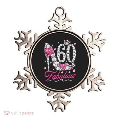 60th Birthday 60 & Fabulous Pink 60 Years Old Diamond Shoes Ornament