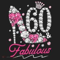 60th Birthday 60 & Fabulous Pink 60 Years Old Diamond Shoes Hat thumb 2