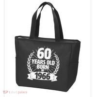 60th Birthday 60 Years Old Born In 1966 Wreath Banner  Tote Bag thumb 3