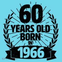 60th Birthday 60 Years Old Born In 1966 Wreath Banner  Long Sleeve Shirt thumb 2