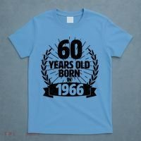 60th Birthday 60 Years Old Born In 1966 Wreath Banner  T-Shirt thumb 4