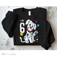 6th Birthday 6 Year Old Dalmatian Sweatshirt thumb 2