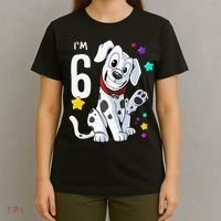 6th Birthday 6 Year Old Dalmatian T-Shirt thumb 4