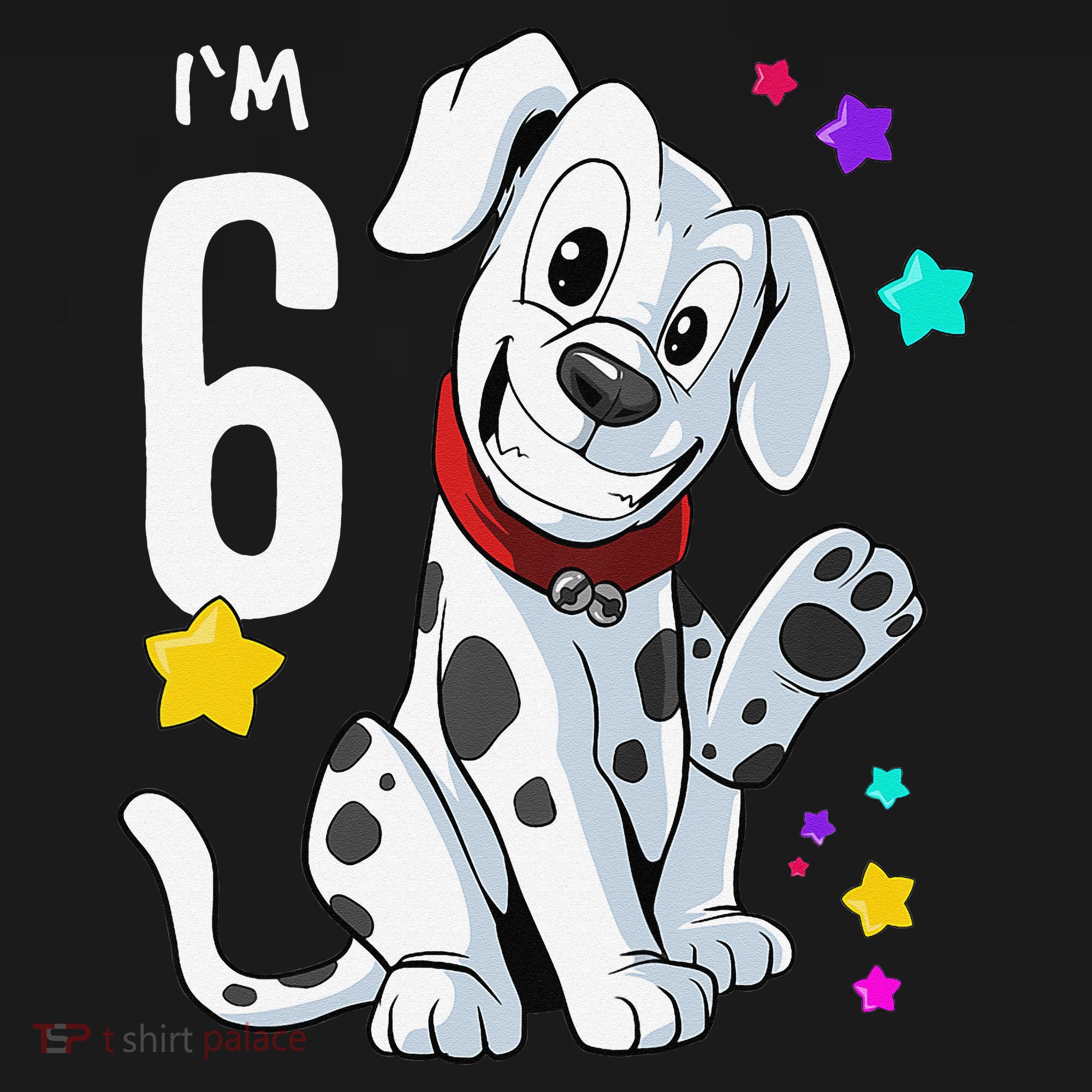 6th Birthday 6 Year Old Dalmatian Button