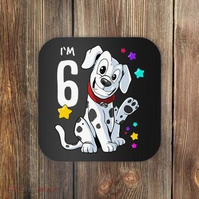 6th Birthday 6 Year Old Dalmatian Coaster