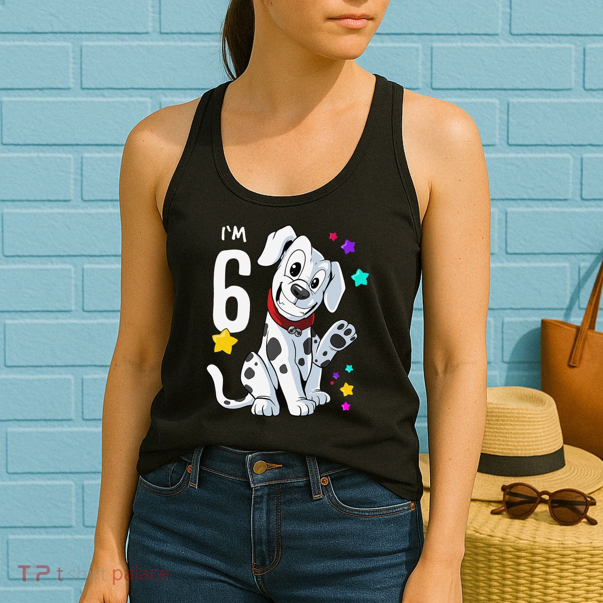 6th Birthday 6 Year Old Dalmatian Women's Tank Top