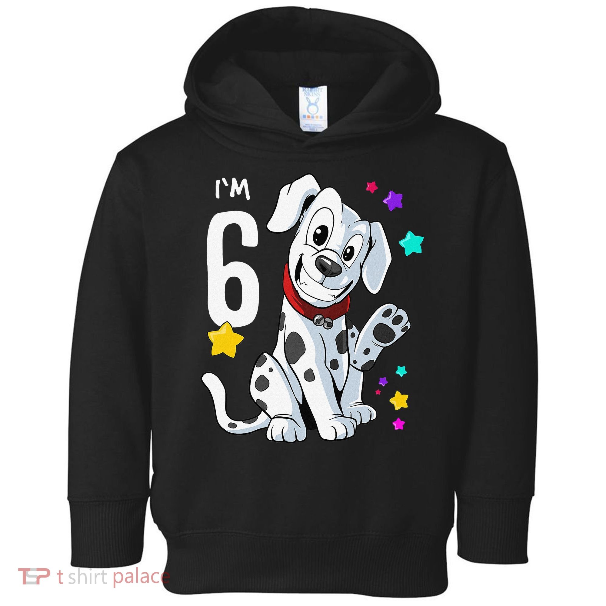 6th Birthday 6 Year Old Dalmatian Toddler Hoodie