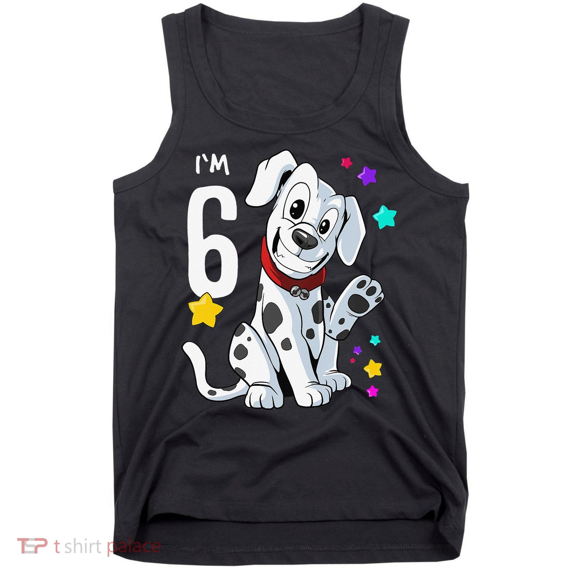 6th Birthday 6 Year Old Dalmatian Tank Top
