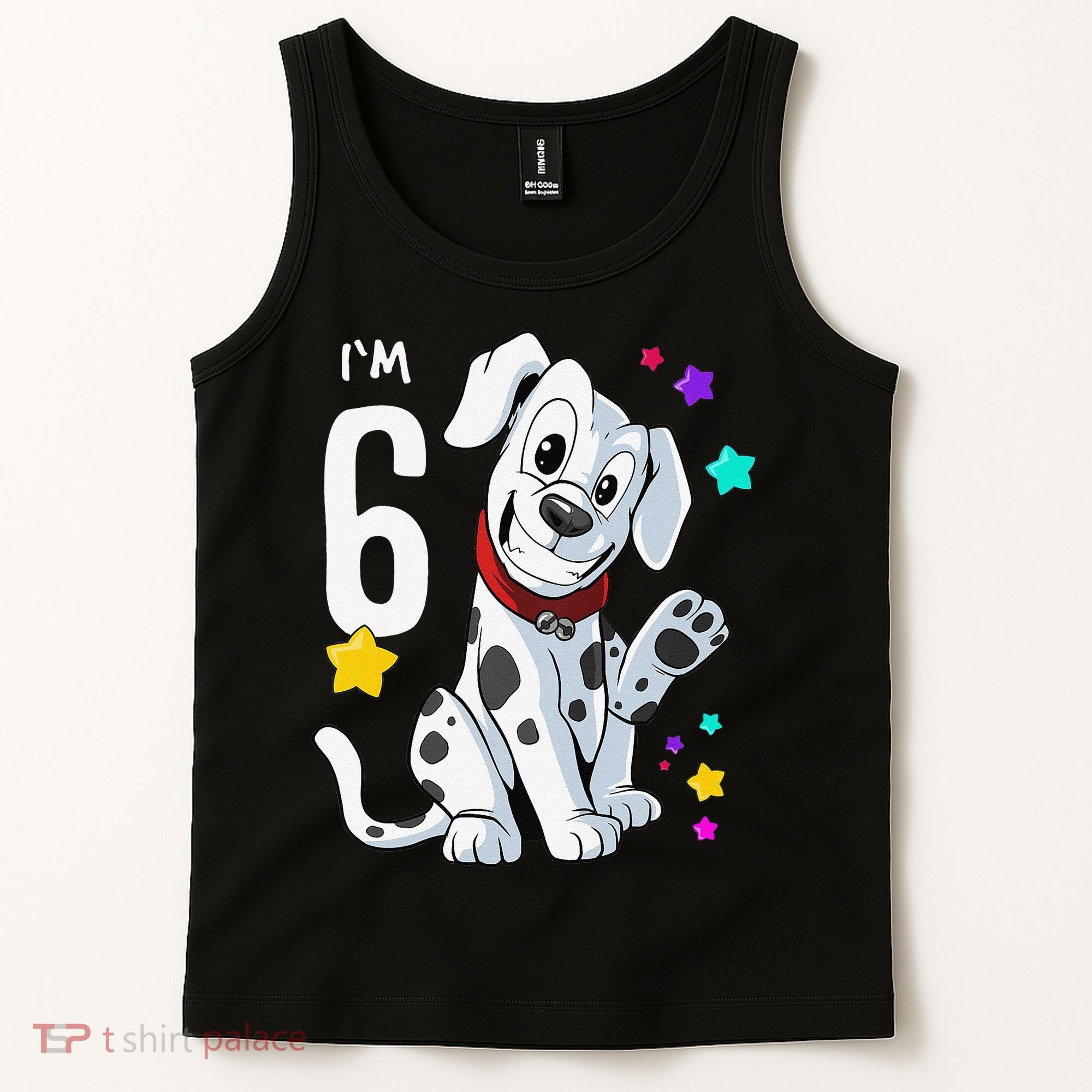 6th Birthday 6 Year Old Dalmatian Tank Top