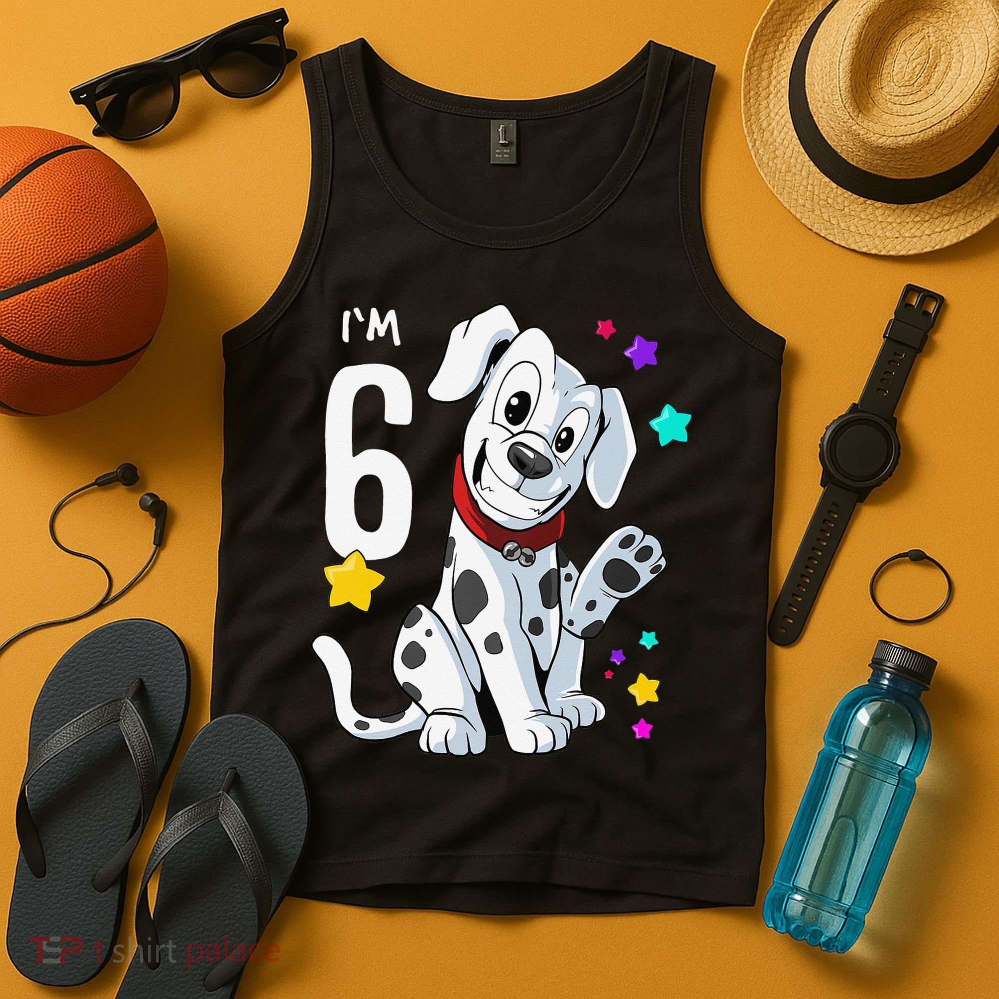 6th Birthday 6 Year Old Dalmatian Tank Top