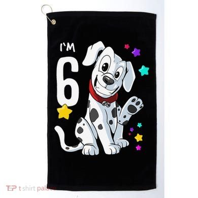 6th Birthday 6 Year Old Dalmatian Golf Towel