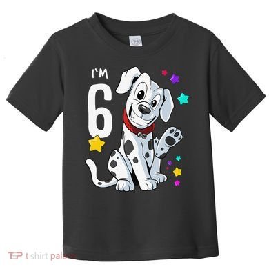 6th Birthday 6 Year Old Dalmatian Toddler T-Shirt