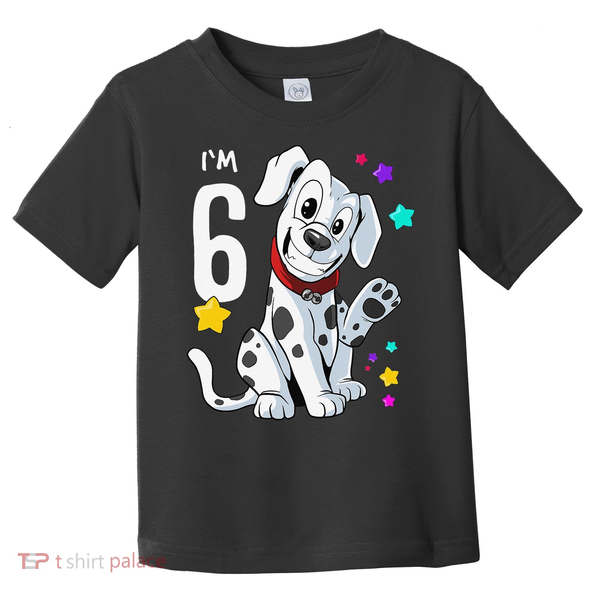 6th Birthday 6 Year Old Dalmatian Toddler T-Shirt