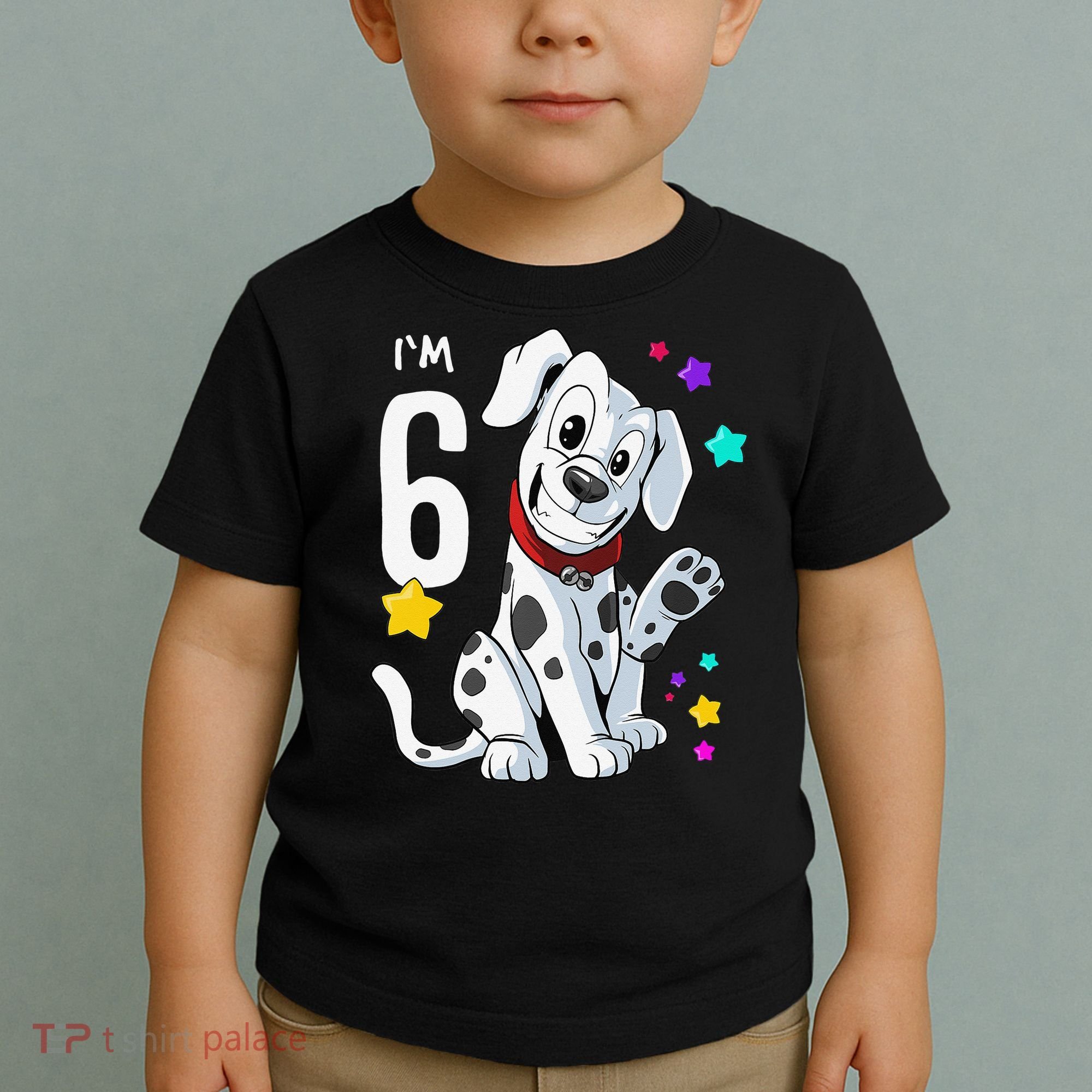 6th Birthday 6 Year Old Dalmatian Toddler T-Shirt