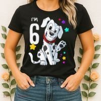 6th Birthday 6 Year Old Dalmatian Women's T-Shirt thumb 2