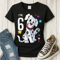 6th Birthday 6 Year Old Dalmatian Women's T-Shirt thumb 3