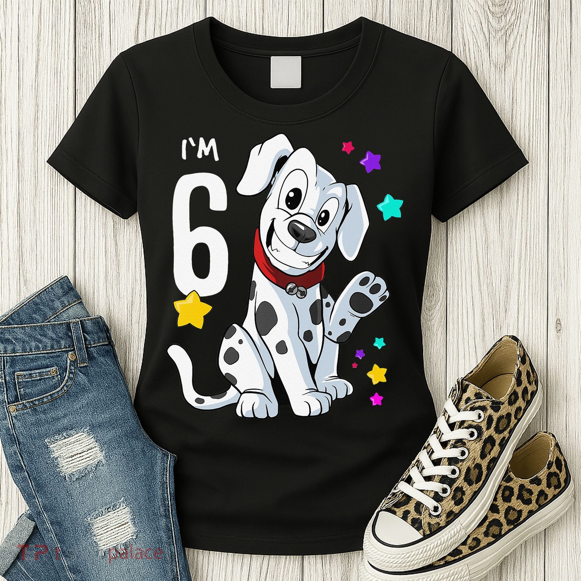 6th Birthday 6 Year Old Dalmatian Women's T-Shirt