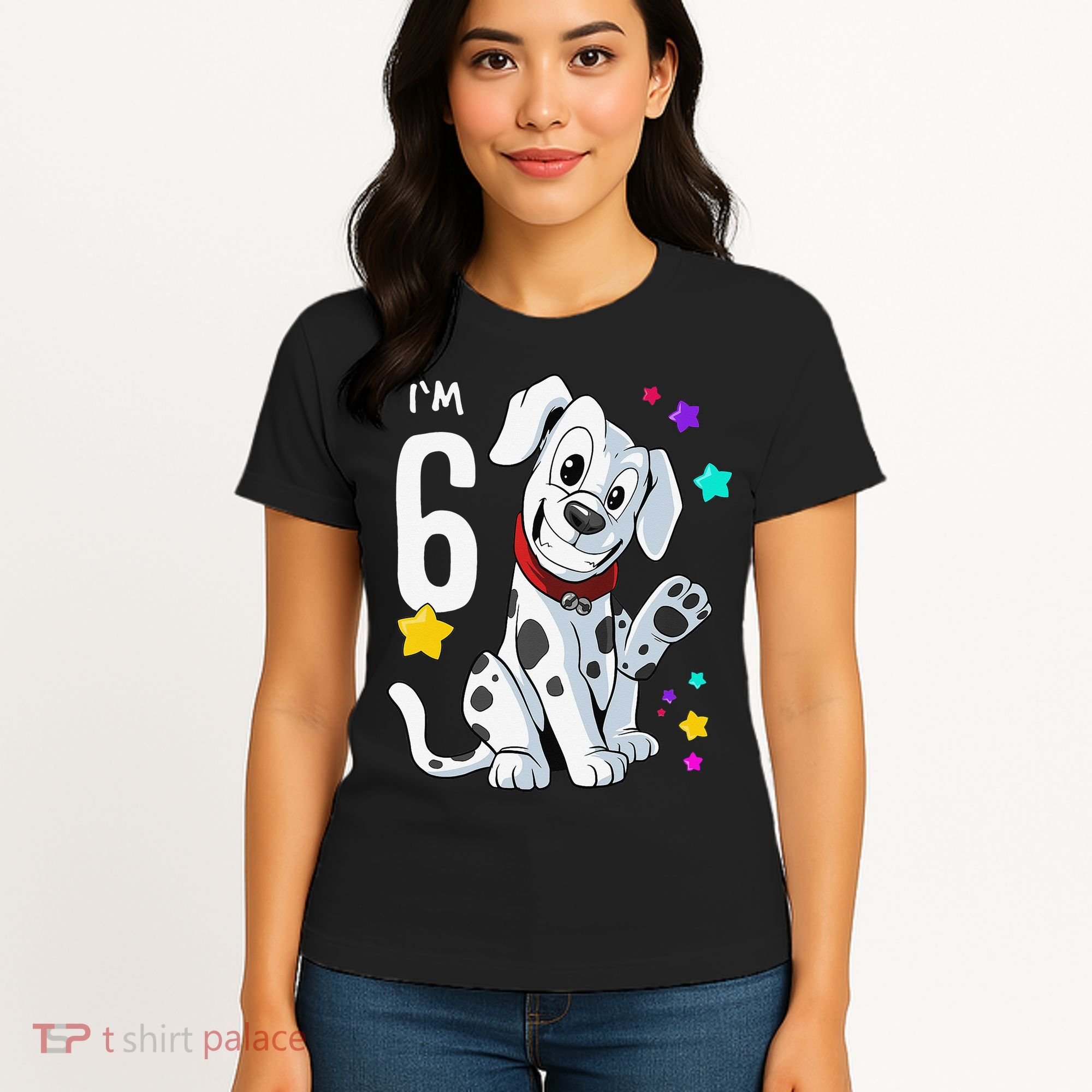 6th Birthday 6 Year Old Dalmatian Women's T-Shirt