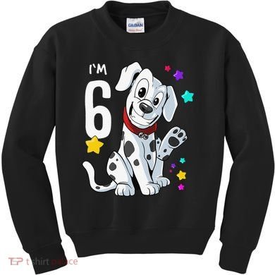 6th Birthday 6 Year Old Dalmatian Kids Sweatshirt