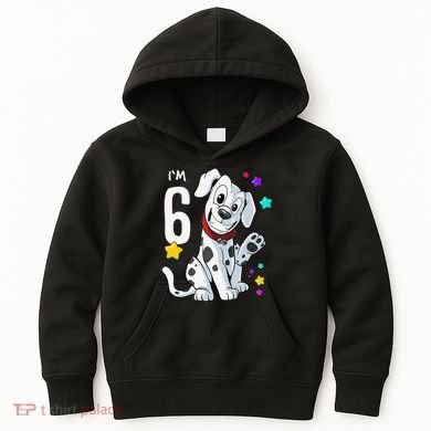 6th Birthday 6 Year Old Dalmatian Kids Hoodie