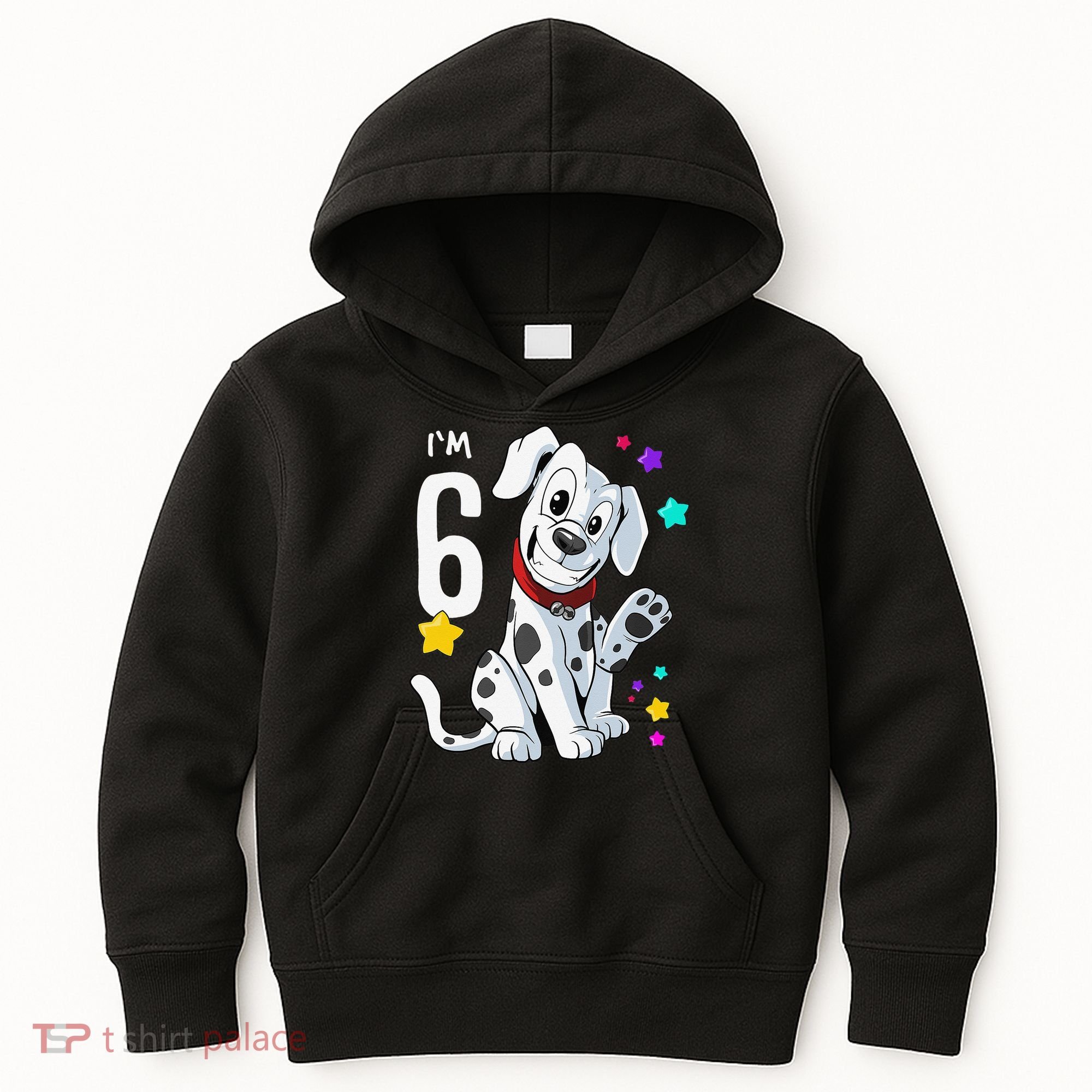 6th Birthday 6 Year Old Dalmatian Kids Hoodie