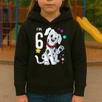 6th Birthday 6 Year Old Dalmatian Kids Hoodie thumb 3