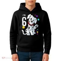 6th Birthday 6 Year Old Dalmatian Kids Hoodie thumb 4