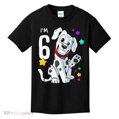 6th Birthday 6 Year Old Dalmatian Kids T-Shirt