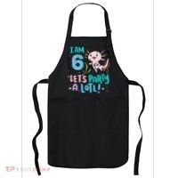 6th Birthday Axolotl - I Am 6 Let's Party A Lotl Apron thumb 0