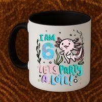 6th Birthday Axolotl - I Am 6 Let's Party A Lotl Coffee Mug thumb 2