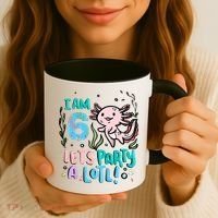 6th Birthday Axolotl - I Am 6 Let's Party A Lotl Coffee Mug thumb 3