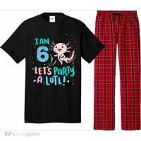 6th Birthday Axolotl - I Am 6 Let's Party A Lotl Pajama Set thumb 0