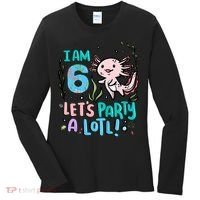 6th Birthday Axolotl - I Am 6 Let's Party A Lotl Women's Long Sleeve Shirt thumb 0