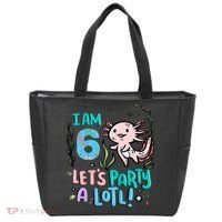 6th Birthday Axolotl - I Am 6 Let's Party A Lotl Tote Bag thumb 0