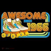 60th Birthday Awesome Since 1966 Retro Roller Skates  Doggie Tank thumb 4