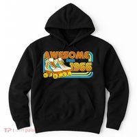 60th Birthday Awesome Since 1966 Retro Roller Skates  Hoodie thumb 0