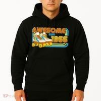 60th Birthday Awesome Since 1966 Retro Roller Skates  Hoodie thumb 2