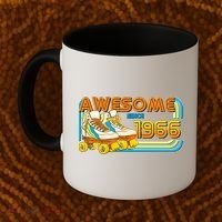 60th Birthday Awesome Since 1966 Retro Roller Skates  Coffee Mug thumb 2