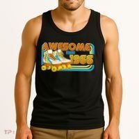 60th Birthday Awesome Since 1966 Retro Roller Skates  Tank Top thumb 3