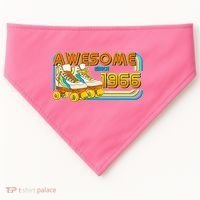 60th Birthday Awesome Since 1966 Retro Roller Skates  USA-Made Doggie Bandana thumb 0
