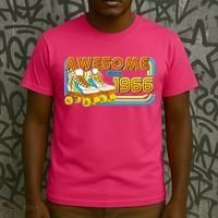60th Birthday Awesome Since 1966 Retro Roller Skates  T-Shirt thumb 3