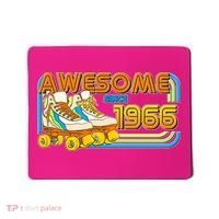 60th Birthday Awesome Since 1966 Retro Roller Skates  Mousepad thumb 0