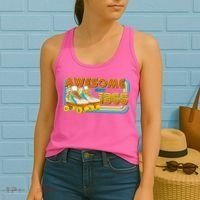 60th Birthday Awesome Since 1966 Retro Roller Skates  Women's Tank Top thumb 2