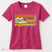 60th Birthday Awesome Since 1966 Retro Roller Skates  Women's T-Shirt thumb 0
