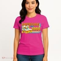 60th Birthday Awesome Since 1966 Retro Roller Skates  Women's T-Shirt thumb 4
