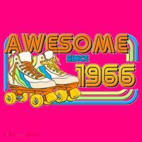 60th Birthday Awesome Since 1966 Retro Roller Skates  Women's T-Shirt thumb 6
