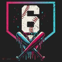 6th Birthday Baseball Home Plate Drip Ice Cream Sprinkle Gift Women's Sweatshirt thumb 2